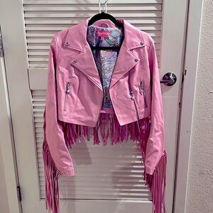 Dolls Kill Sugar thrills 
UNDER THE LIGHTS FRINGE MOTO JACKET
